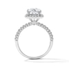 Thumbnail Image 3 of 3.75 CT. T.W. Cushion-Cut Certified Lab-Grown Diamond Frame Engagement Ring in 14K White Gold (F/VS2)