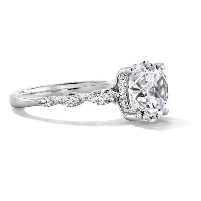 3.60 CT. T.W. Certified Lab-Grown Diamond Engagement Ring in 14K White Gold (F/VS2)