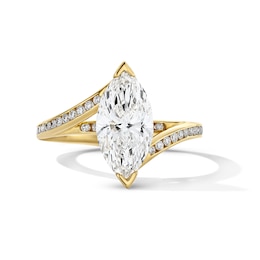 2.25 CT. T.W. Marquise-Cut Certified Lab-Grown Diamond Wraparound Engagement Ring in 14K Gold (F/VS2)