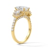 Thumbnail Image 5 of 3.25 CT. T.W. Radiant-Cut Certified Lab-Grown Diamond Three-Stone Engagement Ring in 14K Gold (F/VS2)