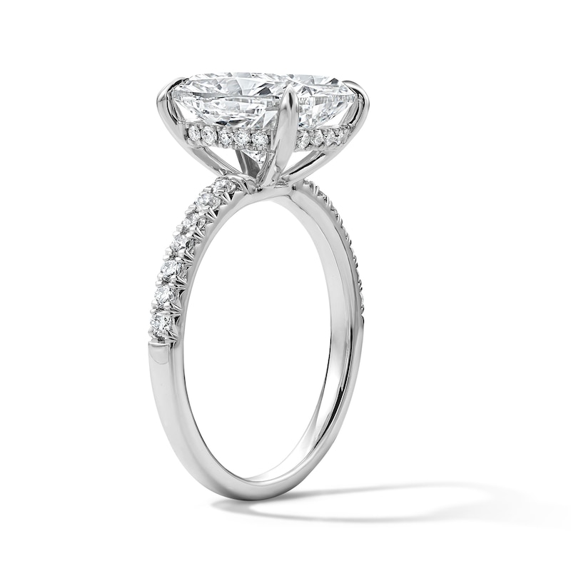 Main Image 5 of 4.29 CT. T.W. Elongated Cushion-Cut Certified Lab-Grown Diamond Engagement Ring in 14K White Gold (F/VS2)