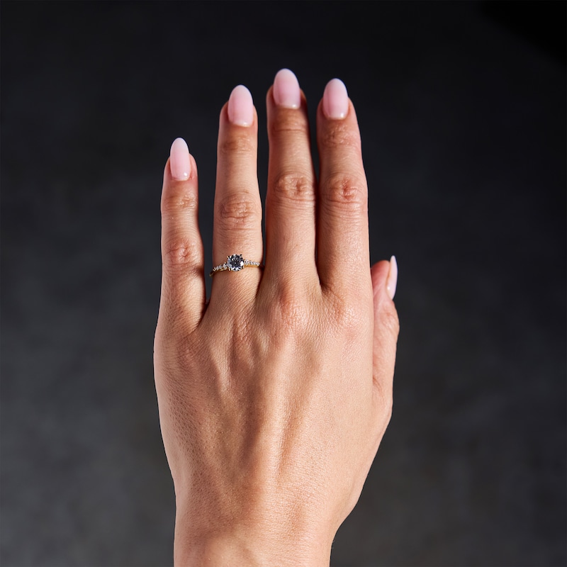 1.13 CT. T.W. Certified Lab-Grown Diamond Engagement Ring in 14K Gold (F/VS2)