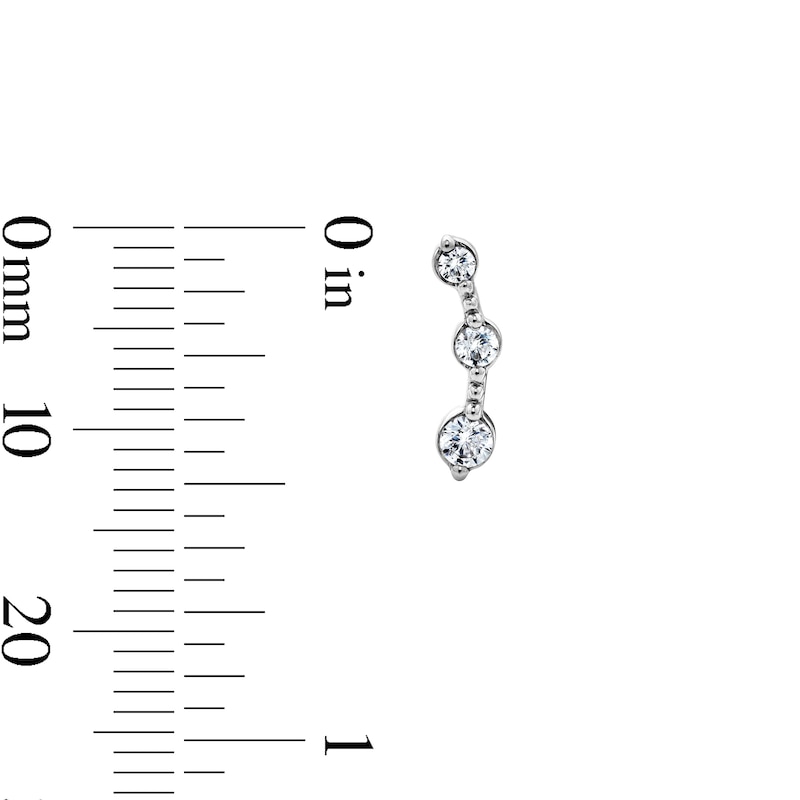 0.25 CT. T.W. Certified Lab-Grown Diamond Crawler Earrings in Sterling Silver (F/VS2)