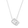 Thumbnail Image 1 of Unstoppable Love™ 0.60 CT. T.W. Certified Lab-Grown Diamond Quatrefoil Dangle Necklace in Sterling Silver (F/VS2)