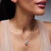 Thumbnail Image 2 of Unstoppable Love™ 0.60 CT. T.W. Certified Lab-Grown Diamond Quatrefoil Dangle Necklace in Sterling Silver (F/VS2)