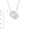 Thumbnail Image 4 of Unstoppable Love™ 0.60 CT. T.W. Certified Lab-Grown Diamond Quatrefoil Dangle Necklace in Sterling Silver (F/VS2)