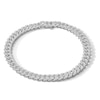 Thumbnail Image 1 of 3.30 CT. T.W. Certified Lab-Grown Diamond Curb Chain Bracelet in Solid Sterling Silver (F/SI2) - 8.5"