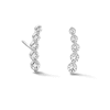 Thumbnail Image 1 of 0.50 CT. T.W. Certified Lab-Grown Diamond Crawler Earrings in Sterling Silver (F/VS2)