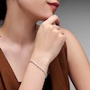 Thumbnail Image 2 of 1.00 CT. T.W. Milestones Certified Lab-Grown Diamond Station Bracelet in 10K White Gold (F/SI2) - 7.25"
