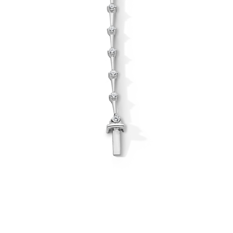 Main Image 3 of 1.00 CT. T.W. Milestones Certified Lab-Grown Diamond Station Bracelet in 10K White Gold (F/SI2) - 7.25"