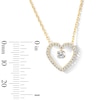 Thumbnail Image 3 of Unstoppable Love™ 0.50 CT. T.W. Certified Lab-Grown Diamond Heart Dangle Necklace in 10K Gold (F/VS2)