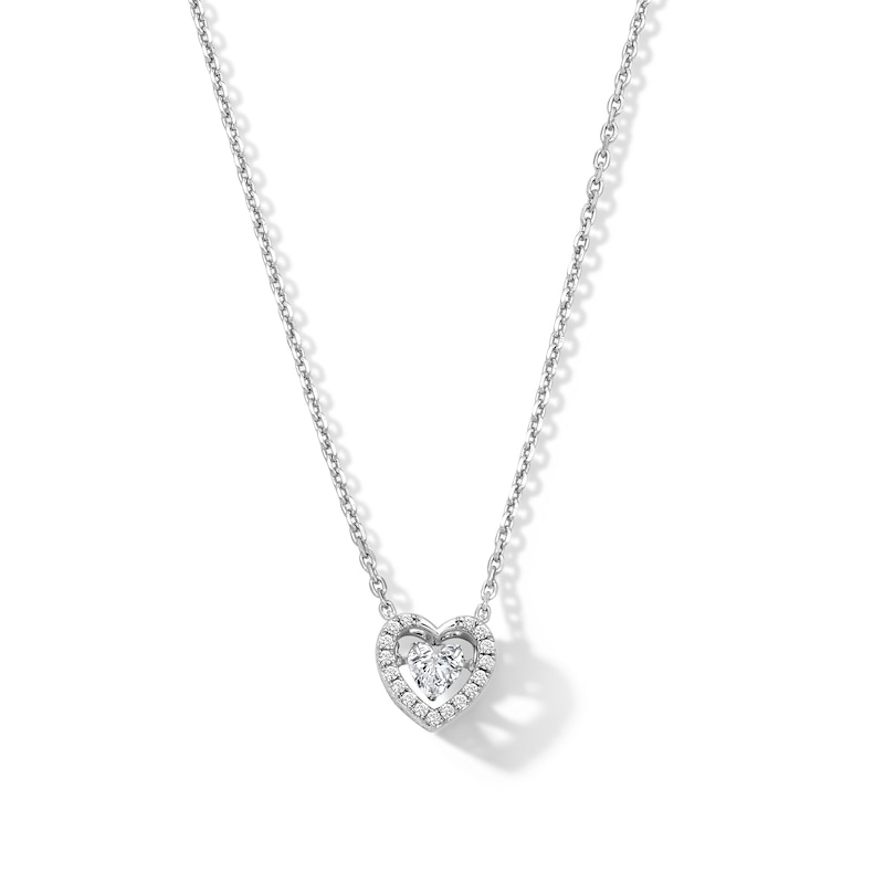 Unstoppable Love™ 0.40 CT. T.W. Certified Heart Lab-Grown Diamond Pendant in Sterling Silver (F/VS2)