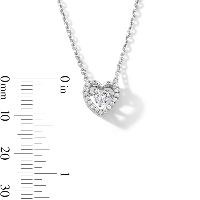 Unstoppable Love™ 0.40 CT. T.W. Certified Heart Lab-Grown Diamond Pendant in Sterling Silver (F/VS2)
