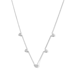 0.50 CT. T.W. Certified Lab-Grown Diamond Heart Necklace in Sterling Silver