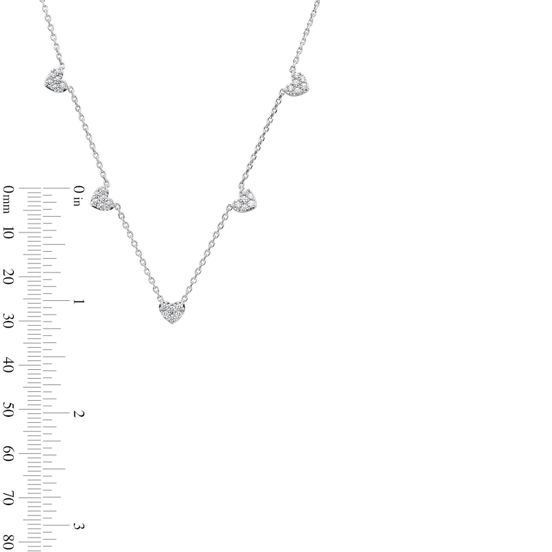 Main Image 3 of 0.50 CT. T.W. Certified Lab-Grown Diamond Heart Necklace in Sterling Silver