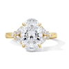 Thumbnail Image 1 of Vera Wang Love Collection 3.40 CT. T.W. Oval Certified Lab-Grown Diamond Floral Engagement Ring in 14K Gold (F/VS2)