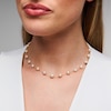 Thumbnail Image 2 of 6.0–6.5mm Freshwater Cultured Pearl Station Necklace in Sterling Silver with 14K Gold Plate – 17″