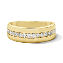 Vera Wang Men’s 0.50 CT. T.W. Certified Lab-Grown Diamond Wedding Band in 14K Gold (F/VS2)