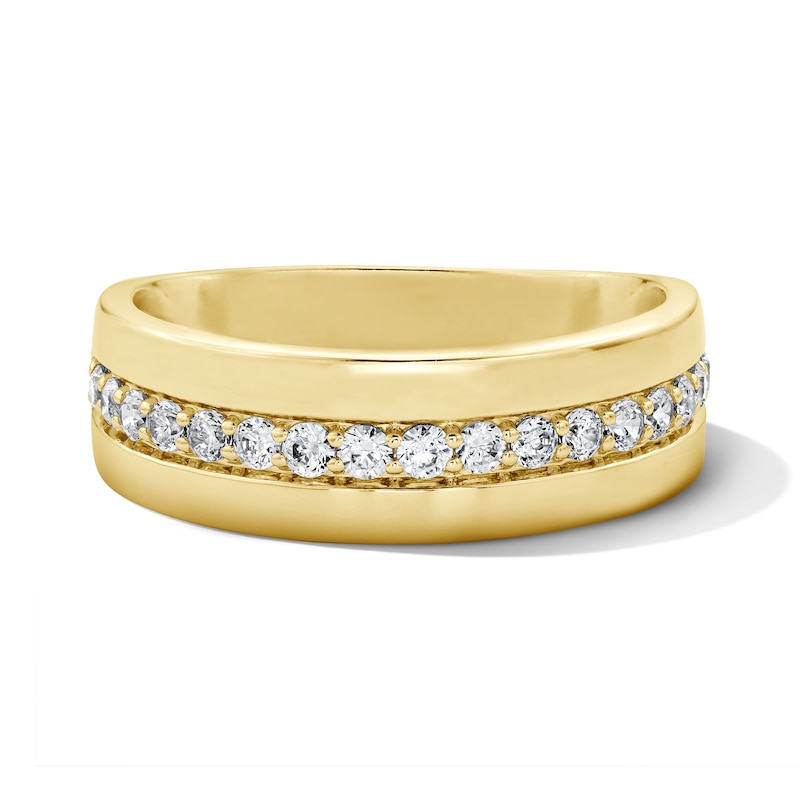 Vera Wang Men's 0.50 CT. T.W. Certified Lab-Grown Diamond Wedding Band in 14K Gold (F/VS2)