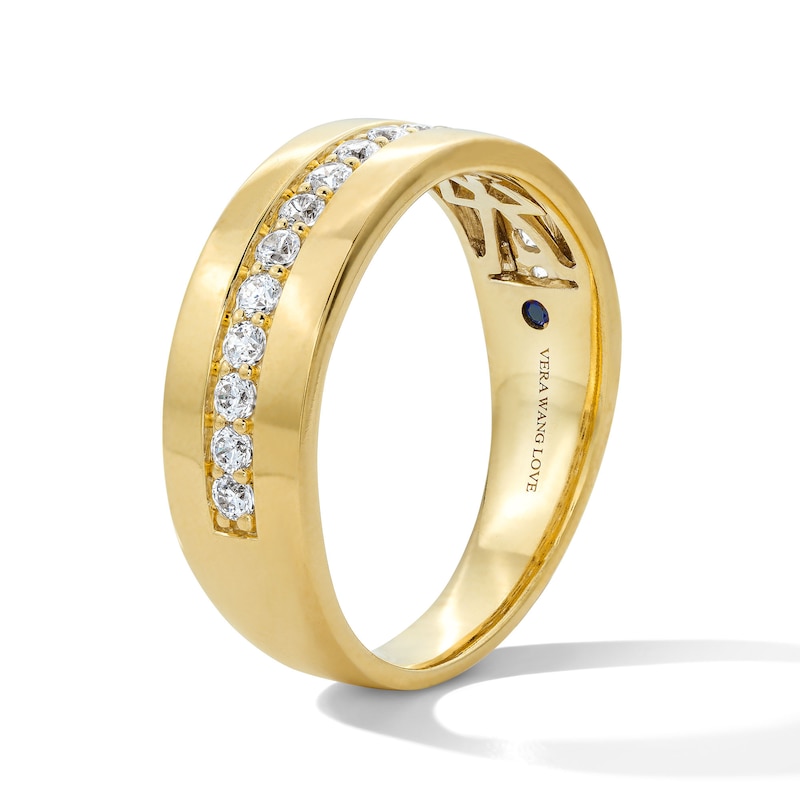 Vera Wang Men's 0.50 CT. T.W. Certified Lab-Grown Diamond Wedding Band in 14K Gold (F/VS2)