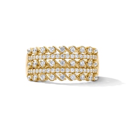 0.45 CT. T.W. Certified Lab-Grown Diamond Multi-Row Anniversary Band in 14K Gold (F/VS2)