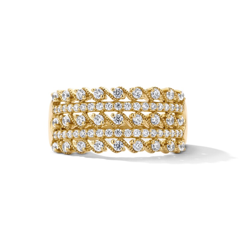 0.45 CT. T.W. Certified Lab-Grown Diamond Multi-Row Anniversary Band in 14K Gold (F/VS2)