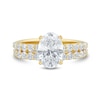 Thumbnail Image 2 of 3.00 CT. T.W. Oval Certified Lab-Grown Diamond Bridal Set in 14K Gold (F/VS2)
