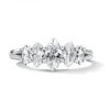 Thumbnail Image 1 of 1.45 CT. T.W. Marquise-Cut Certified Lab-Grown Diamond Five-Stone Anniversary Band in 14K White Gold (F/VS2)