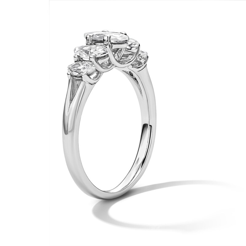 1.45 CT. T.W. Marquise-Cut Certified Lab-Grown Diamond Five-Stone Anniversary Band in 14K White Gold (F/VS2)