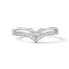Thumbnail Image 1 of 0.23 CT. T.W. Certified Lab-Grown Diamond Chevron Anniversary Band in 14K White Gold (F/VS2)