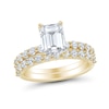 Thumbnail Image 1 of 3.00 CT. T.W. Emerald-Cut Certified Lab-Grown Diamond Bridal Set in 14K Gold (F/VS2)