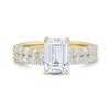 Thumbnail Image 2 of 3.00 CT. T.W. Emerald-Cut Certified Lab-Grown Diamond Bridal Set in 14K Gold (F/VS2)