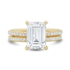Thumbnail Image 2 of 3.75 CT. T.W. Emerald-Cut Certified Lab-Grown Diamond Bridal Set in 14K Gold (F/VS2)