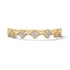Thumbnail Image 1 of 0.08 CT. T.W. Pavé-Set Diamond Stackable Quatrefoil Ring in 10K Gold