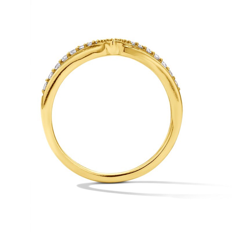 0.23 CT. T.W. Certified Lab-Grown Diamond Chevron Band in 14K Gold (F/VS2)
