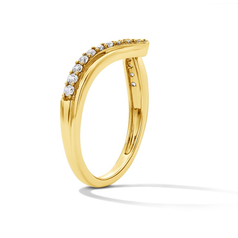 0.23 CT. T.W. Certified Lab-Grown Diamond Chevron Band in 14K Gold (F/VS2)