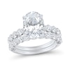 Thumbnail Image 1 of 5.00 CT. T.W. Oval Certified Lab-Grown Diamond Bridal Set in 14K White Gold (F/VS2)