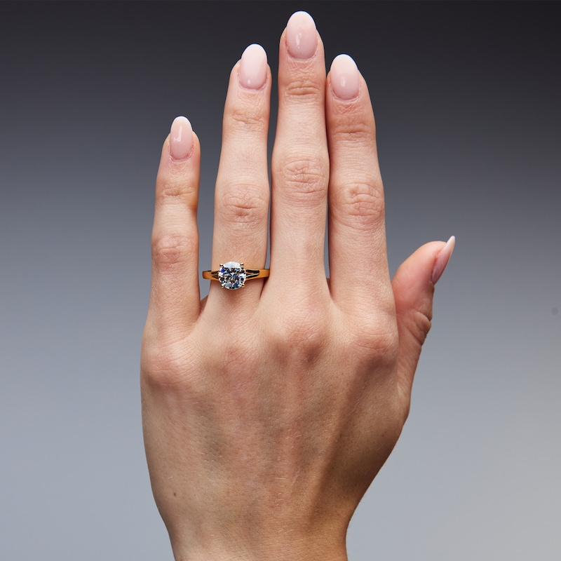 Main Image 2 of Vera Wang Love Collection 2.15 CT. T.W. Certified Lab-Grown Diamond Engagement Ring in 14K Gold (F/VS2)