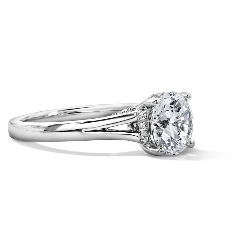 Main Image 4 of Vera Wang Love Collection 2.15 CT. T.W. Certified Lab-Grown Diamond Engagement Ring in 14K White Gold (F/VS2)