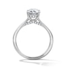 Thumbnail Image 3 of Vera Wang Love Collection 2.15 CT. T.W. Oval Certified Lab-Grown Diamond Engagement Ring in 14K White Gold (F/VS2)