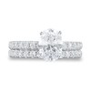Thumbnail Image 2 of 2.50 CT. T.W. Oval Certified Lab-Grown Diamond Bridal Set in 14K White Gold (F/VS2)