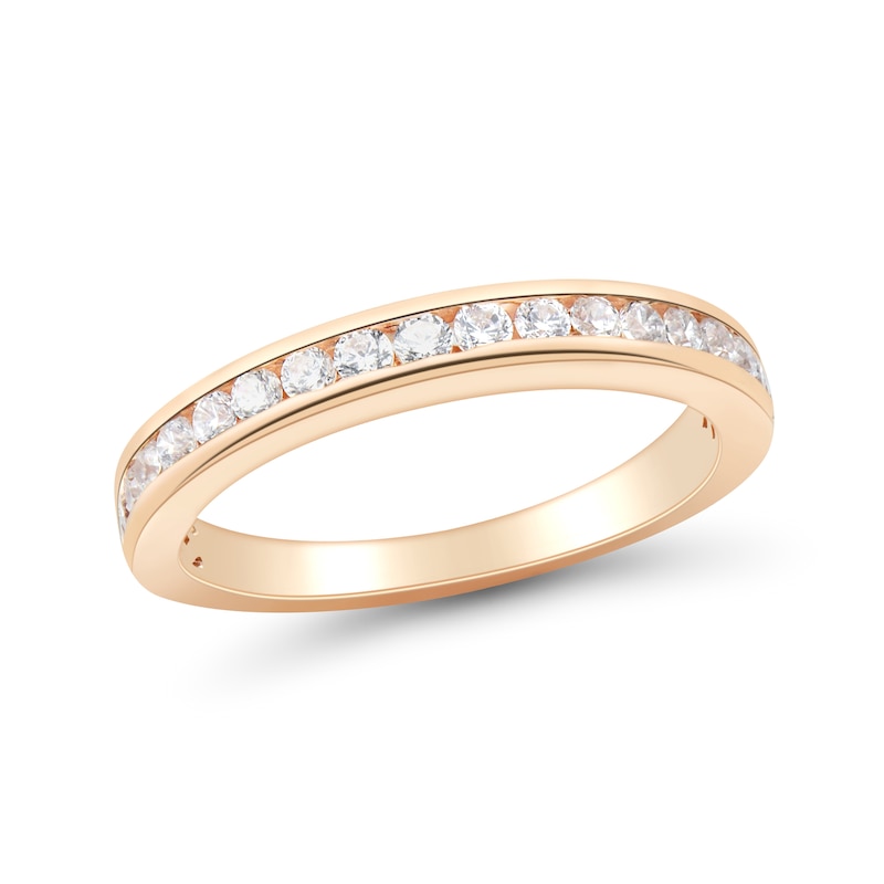 Main Image 1 of 0.45 CT. T.W. Diamond Channel-Set Anniversary Band in 14K Rose Gold