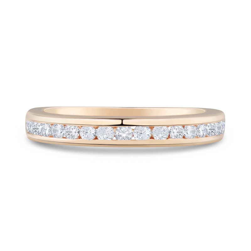 Main Image 2 of 0.45 CT. T.W. Diamond Channel-Set Anniversary Band in 14K Rose Gold