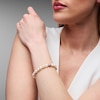 Thumbnail Image 2 of EFFY™ Collection 7.3-8.3mm Pink Freshwater Cultured Pearl Bracelet in Sterling Silver