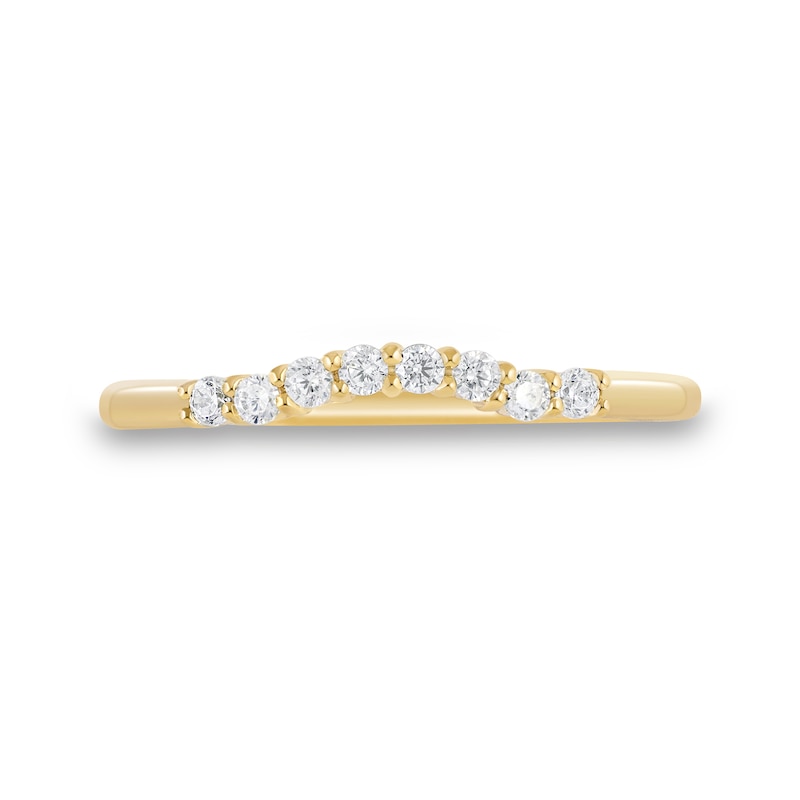 0.145 CT. T.W. Certified Lab-Grown Diamond Contour Wedding Band in 14K Gold (F/VS2)