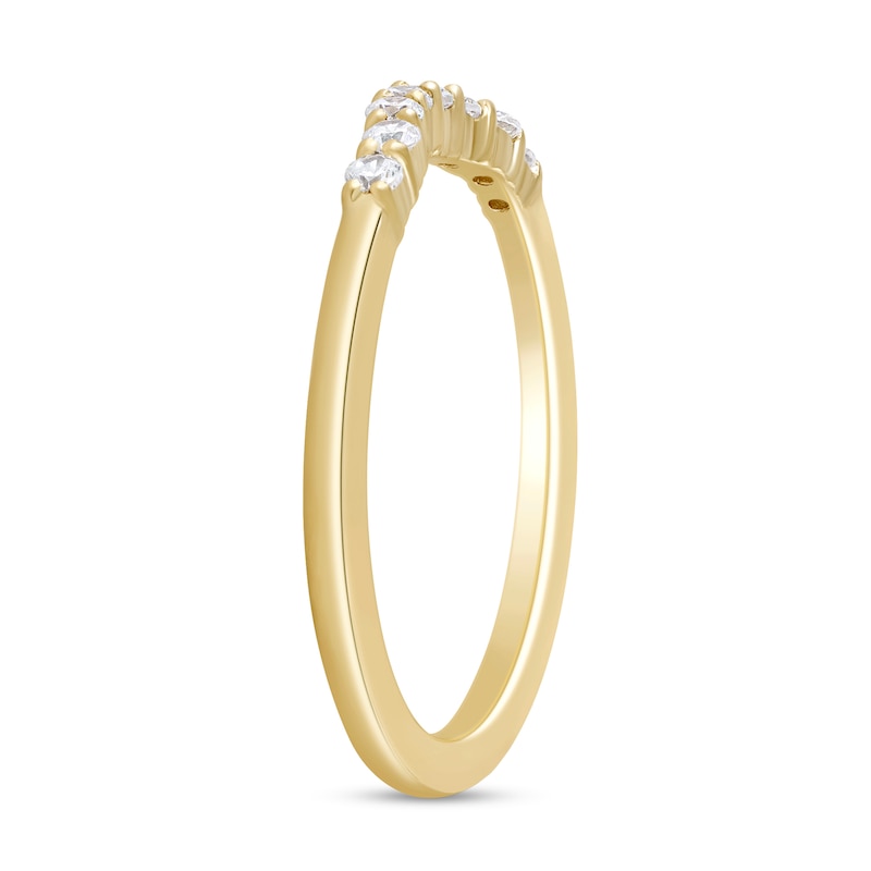 0.145 CT. T.W. Certified Lab-Grown Diamond Contour Wedding Band in 14K Gold (F/VS2)