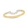 Thumbnail Image 2 of 0.18 CT. T.W. Certified Lab-Grown Diamond Contour Wedding Band in 14K Gold (F/VS2)