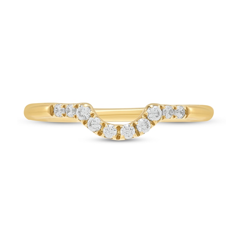 0.18 CT. T.W. Certified Lab-Grown Diamond Contour Wedding Band in 14K Gold (F/VS2)