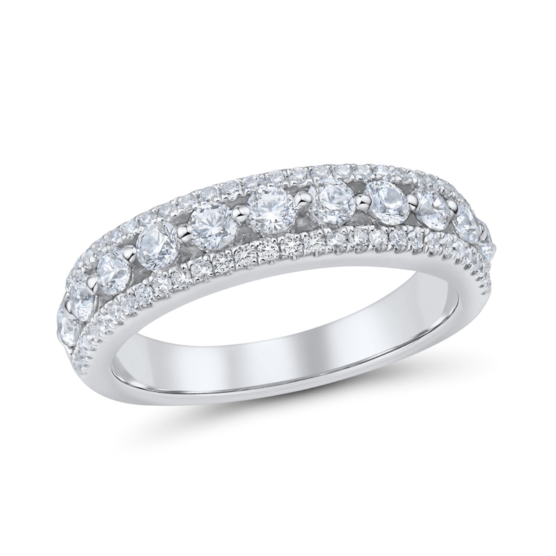 CT. T.W. Diamond Three-Row Anniversary Band 14K White Gold