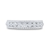 Thumbnail Image 2 of 0.95 CT. T.W. Diamond Three-Row Anniversary Band in 14K White Gold